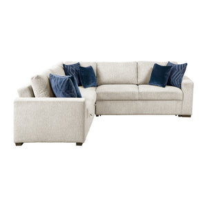 Textured Microfiber 3-Piece Sectional with Pull-out Bed