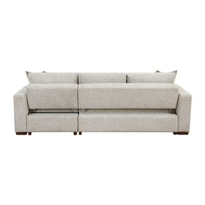Textured Microfiber 2-Piece Sectional with Reversible Chaise