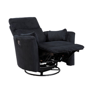 Corduroy Manual Swivel Glider Reclining Chair