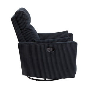 Corduroy Manual Swivel Glider Reclining Chair