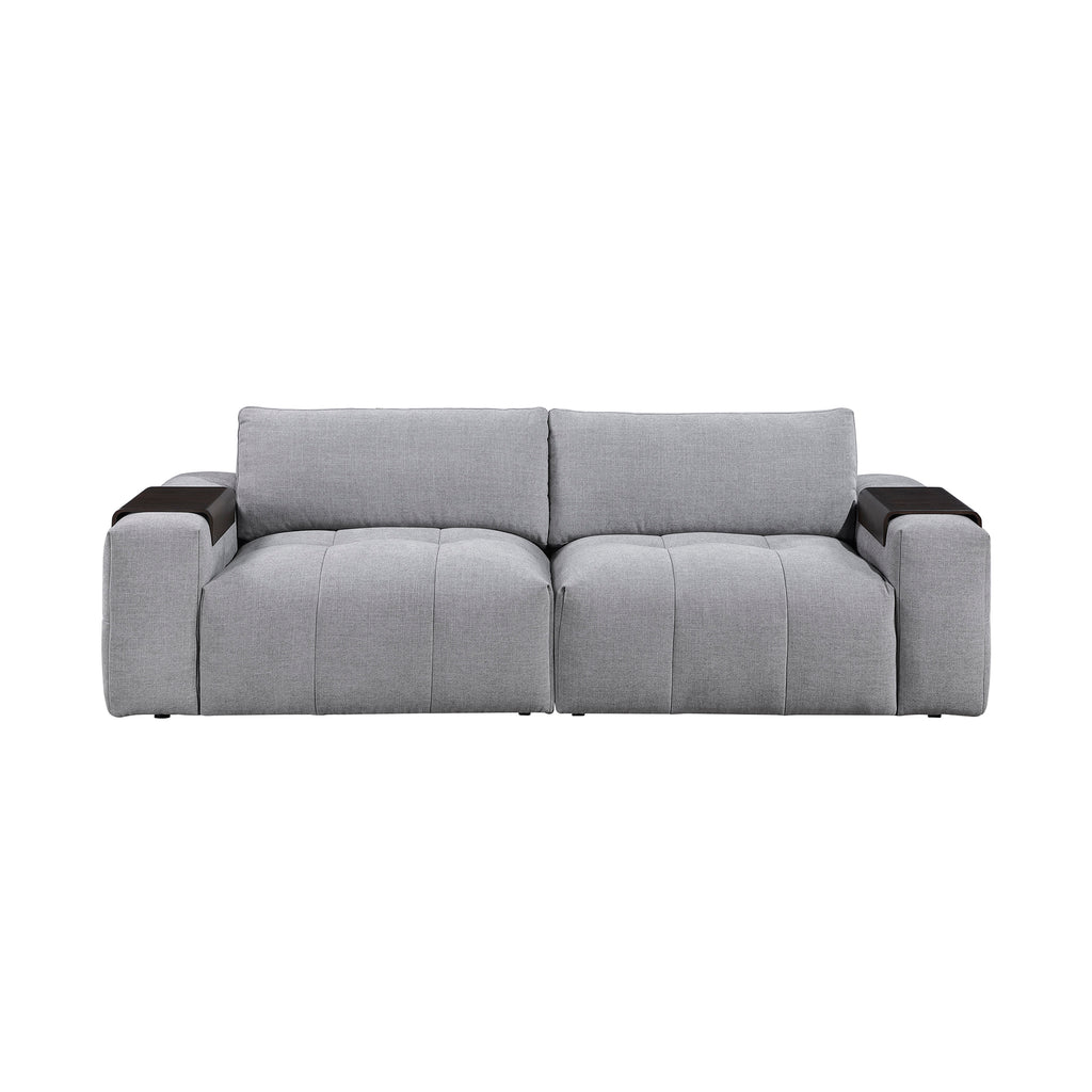 Textured Fabric Living Room Loveseat