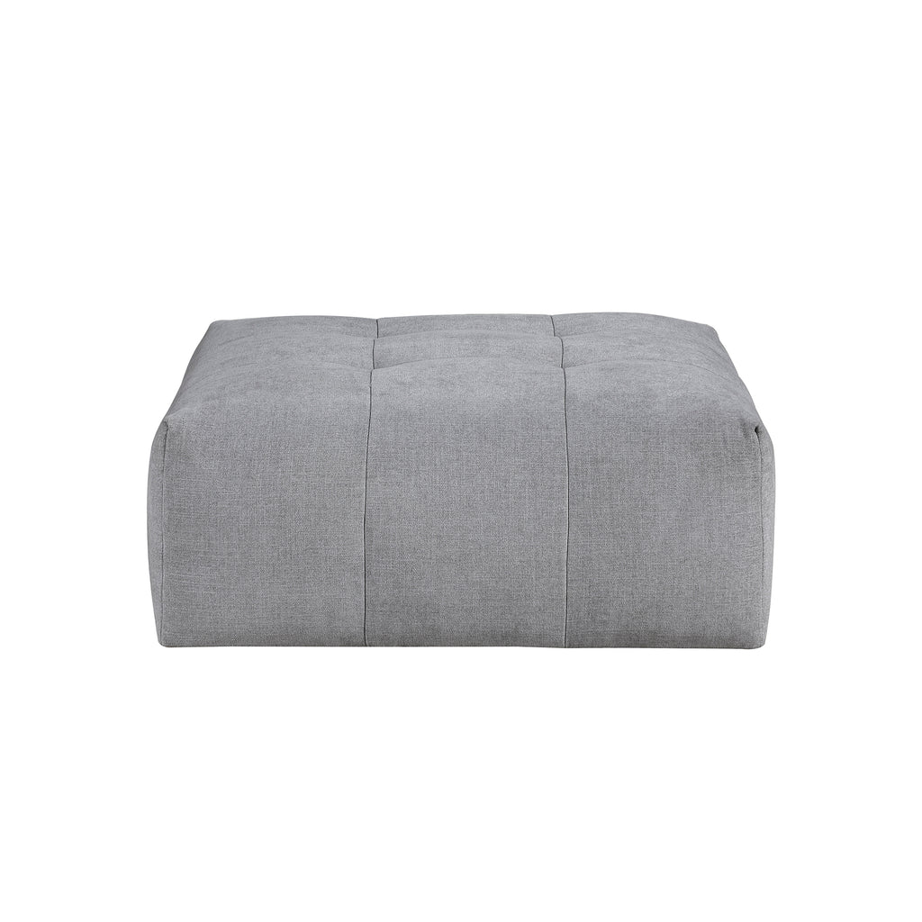 Textured Fabric Ottoman