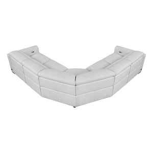 Chenille Fabric 5-Piece Modular Power Reclining Sectional