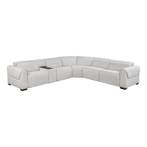 Chenille Fabric 6-Piece Modular Power Reclining Sectional