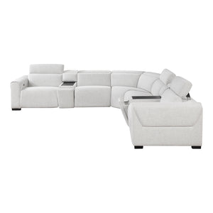Chenille Fabric 7-Piece Modular Power Reclining Sectional