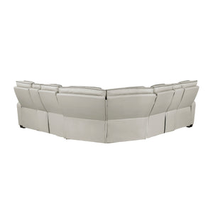 Faux Leather 3-Piece Power Reclining Sectional with Consoles
