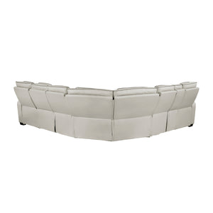 Faux Leather 3-Piece Power Reclining Sectional with Left Side Console