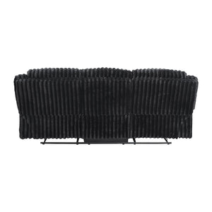Corduroy Fabric Glider Double Reclining Sofa