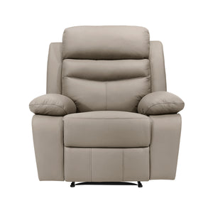 Leather Match Manual Reclining Chair