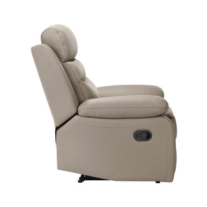 Leather Match Manual Reclining Chair