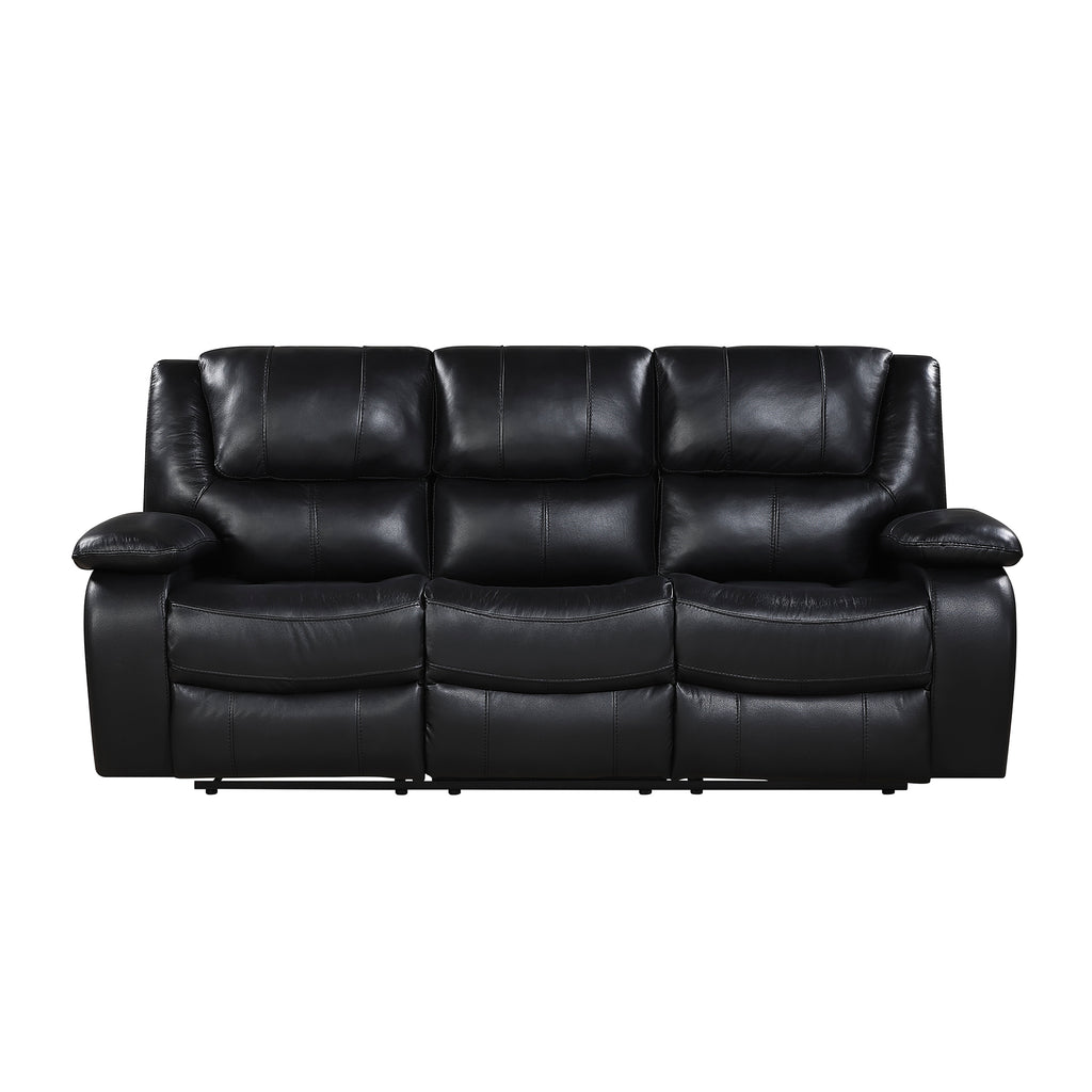Leather Match Double Reclining Sofa