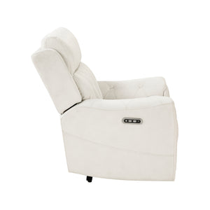 Polished Microfiber Power Double Reclining Loveseat