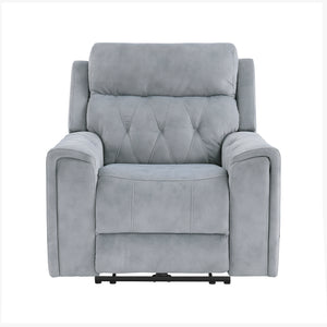 Polished Microfiber Power Reclining Chair
