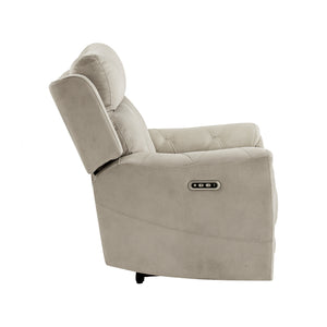 Polished Microfiber Power Double Reclining Loveseat