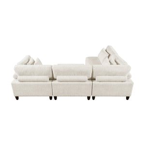 Textured Microfiber 4-Piece Modular Sectional