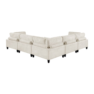 Textured Microfiber 5-Piece Modular Sectional