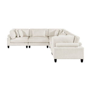 Textured Microfiber 5-Piece Modular Sectional