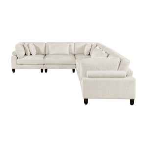 Textured Microfiber 6-Piece Modular Sectional