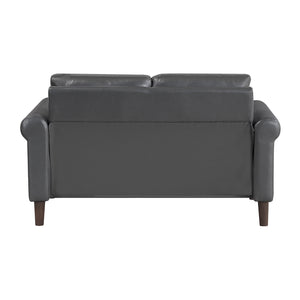 Faux Leather Loveseat
