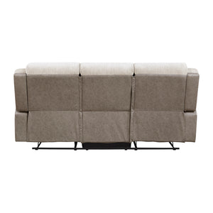 Chenille Fabric Double Reclining Sofa