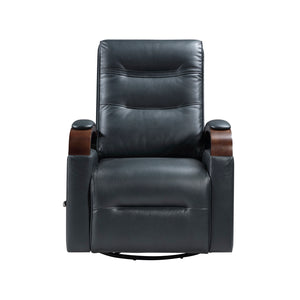 Faux Leather Manual Swivel Glider Reclining Chair