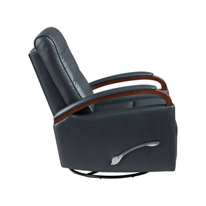 Faux Leather Manual Swivel Glider Reclining Chair