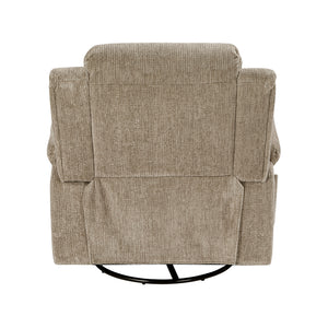 Textured Microfiber Manual Swivel Glider Reclining Chair