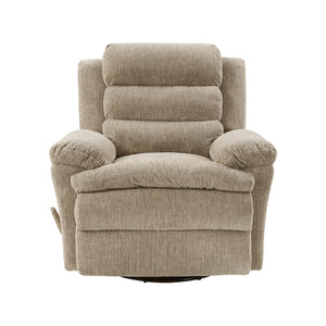 Textured Microfiber Manual Swivel Glider Reclining Chair