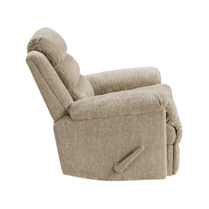 Textured Microfiber Manual Swivel Glider Reclining Chair
