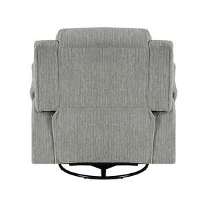 Textured Microfiber Manual Swivel Glider Reclining Chair