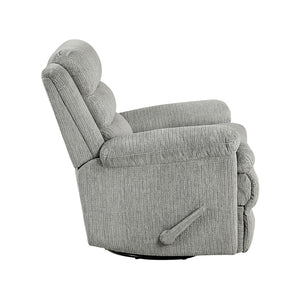 Textured Microfiber Manual Swivel Glider Reclining Chair