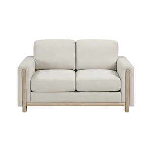 Textured Fabric Living Room Loveseat