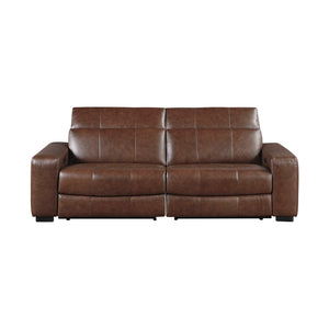 Leather Power Double Reclining Loveseat