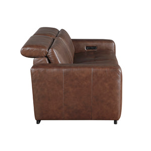 Leather Power Double Reclining Loveseat