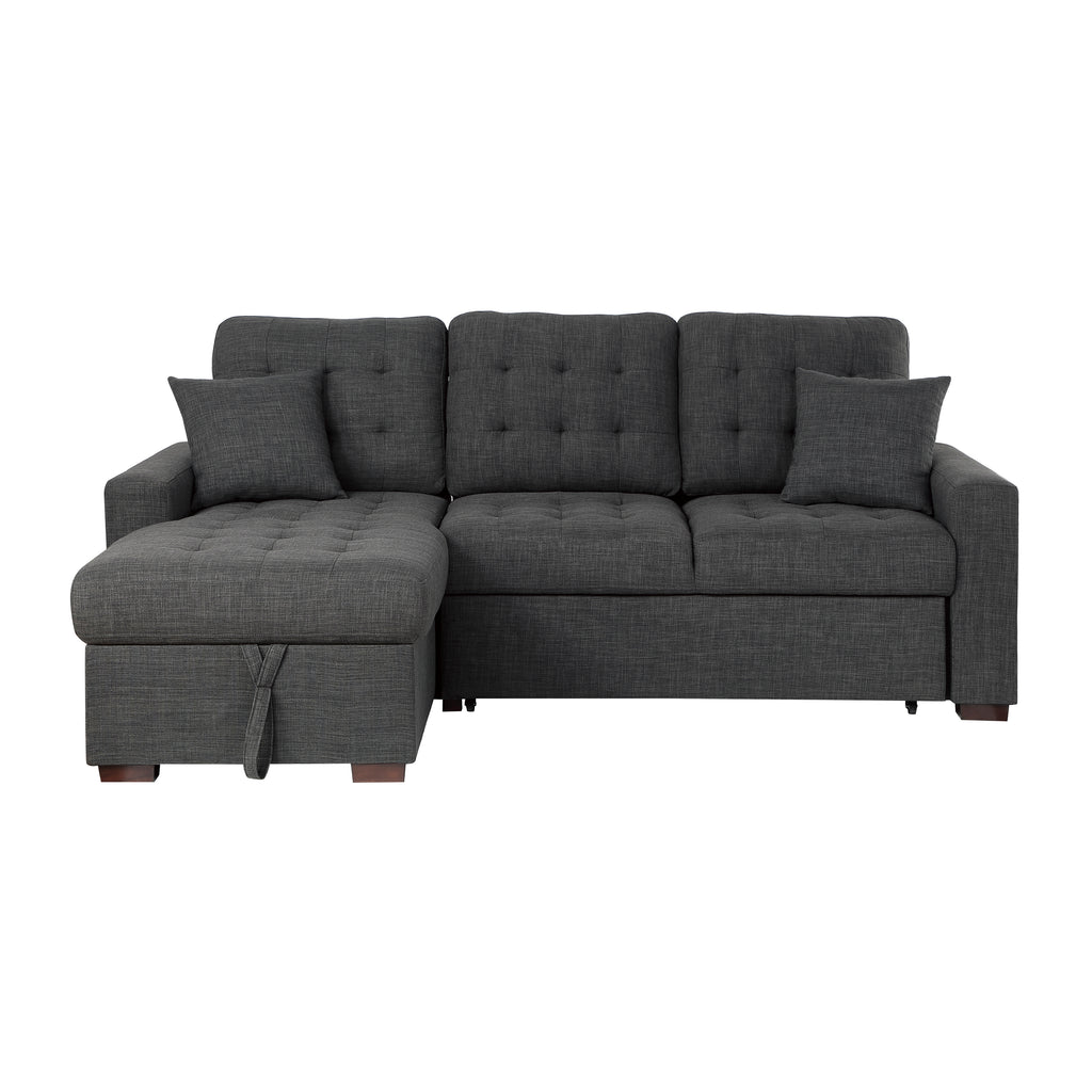 Fabric Sectional Sofa Sleeper, Left Chaise