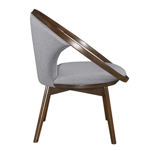 Rowe Accent Chair in Gray and Walnut
