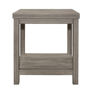 Marseille  3-piece Transitional Wood Occasional Tables in Weathered Gray