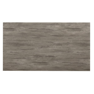 Marseille  64" Transitional Wood Dining Room Table in Weathered Gray