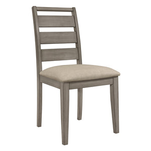 Marseille  19.5" Wood Dining Room Side Chair in Gray (Set of 2)