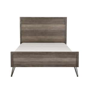 Cornish Raku Bed, King, 3-tone Gray Finish