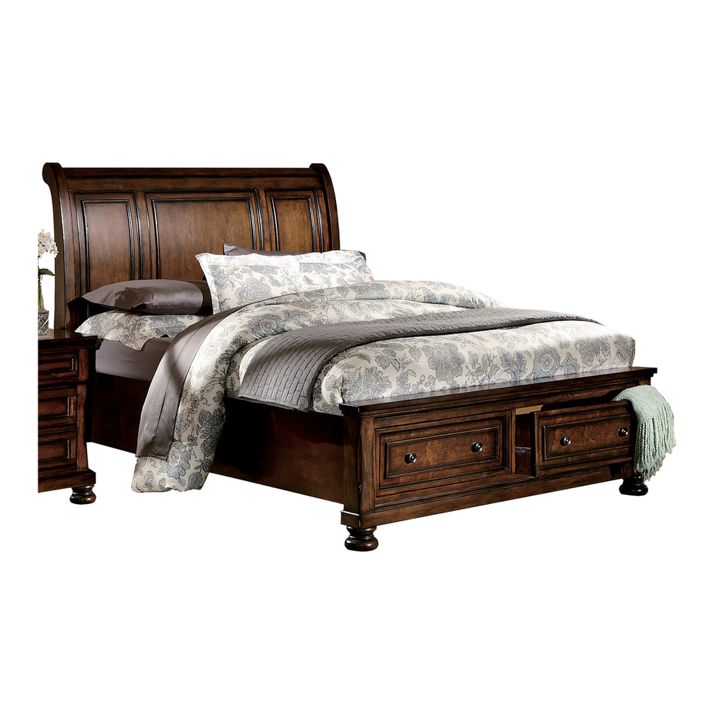 Cline Schleiger Full Sleigh Platform Bed With Footboard Storage