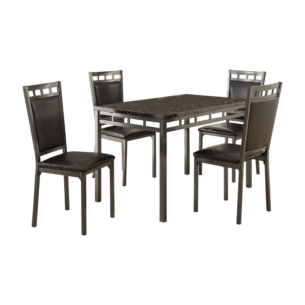 Bellot Urbana Pack Dinette Set, Faux Marble Top