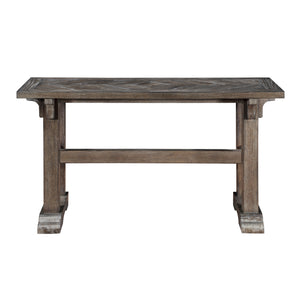 Maël Wooden Console Table in Driftwood Brown