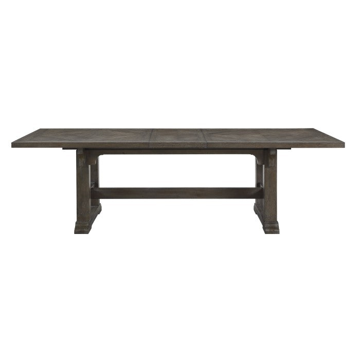 Maël Transitional Engineered Wood Dining Room Table in Driftwood Brown