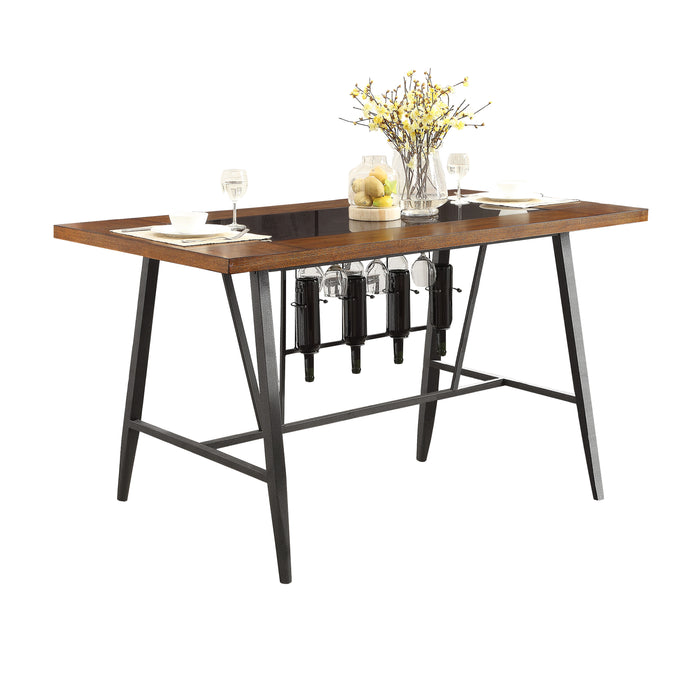 Vanbure Hobson Counter Height Table With Glass Insert