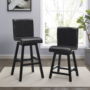 Ougier Bar Height Swivel Barstool (Set of 2)