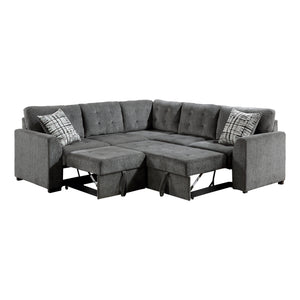 Cadue 3-Piece Sectional with Pull-Out Bed and Ottoman