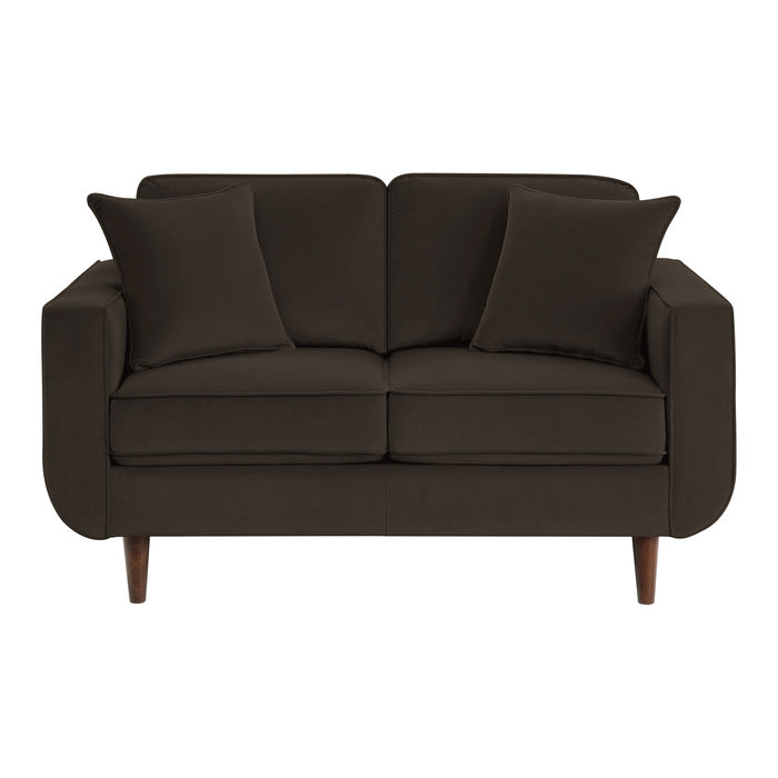 Danio Contemporary Wood Loveseat