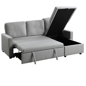 University 2-Piece Reversible Sectional with Pull-Out Bed & Storage