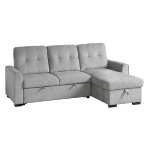 Cirrus Contemporary Wood 2-Piece Reversible Sectional with Storage